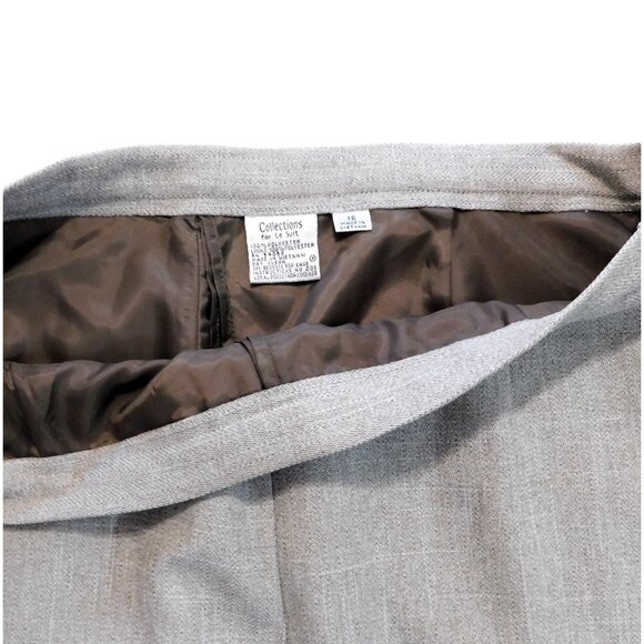 Le Suit Collections Womens 2 Piece Suit Size 16 Light Brown Jacket Pants - Picture 16 of 16